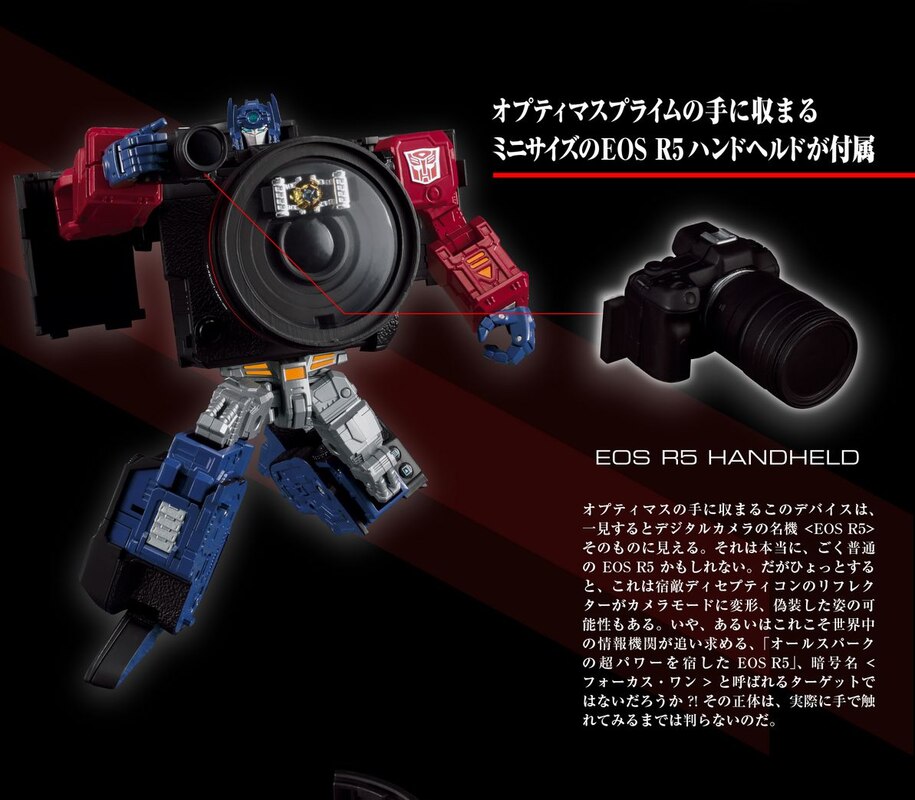 Takara Tomy Canon EOS X Transformers Optimus Prime R5 Crossover 